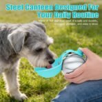 Portable Dog Water Bottle 10oz | Stainless Steel, No-Spill, with Bowl for Travel & Hikes - Image 9